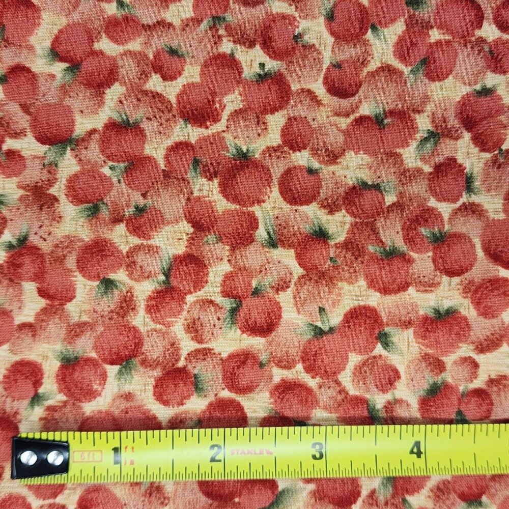 Quilting Craft Fabric Orange Cherries Fall Autumn Benartex Fat Quarter